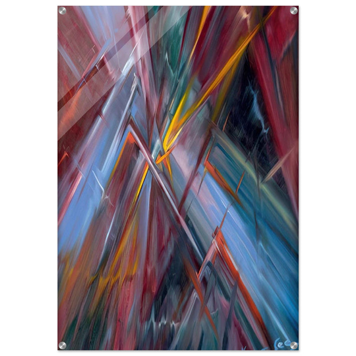 Colorful Flashes - Konrad Zuse Acrylic Print - 70x100 cm / 28x40″ inches