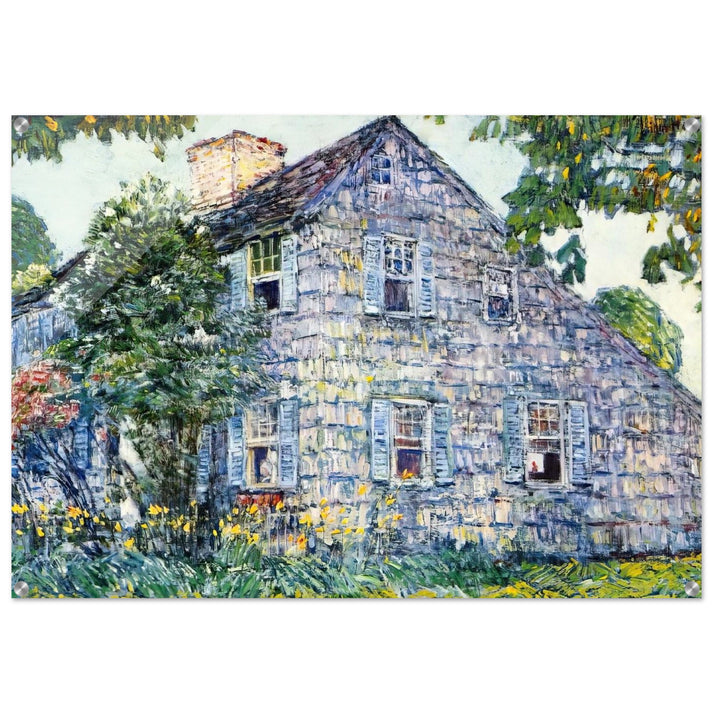 Old House, East Hampton - Childe Hassam Acrylic Print - 70x100 cm / 28x40″ inches
