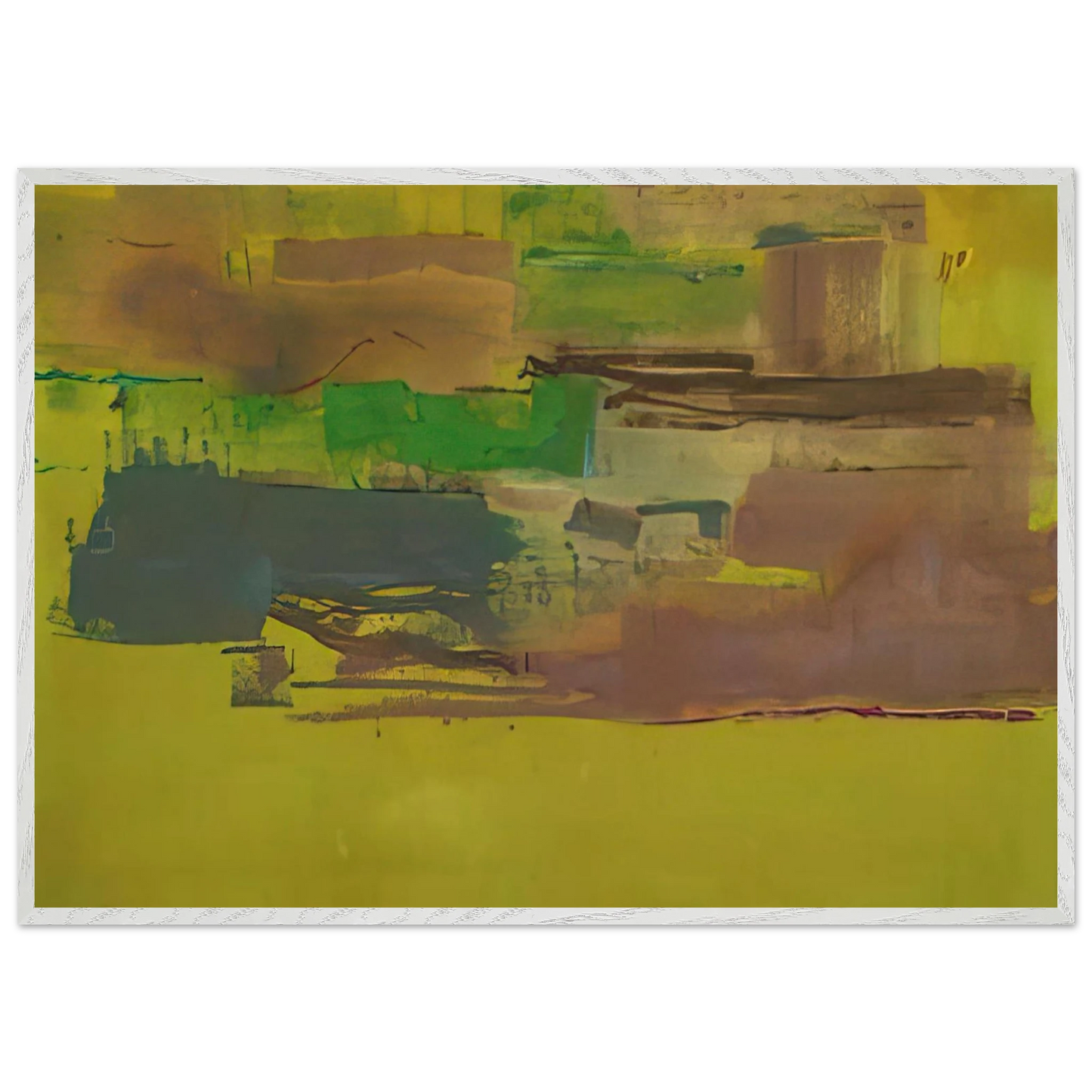 Helen Frankenthaler - August Deep - 1978 Wall art - 40x60 cm / 16x24 inches - Premium Wooden Framed Poster With Fine Art Paper - Wood frame