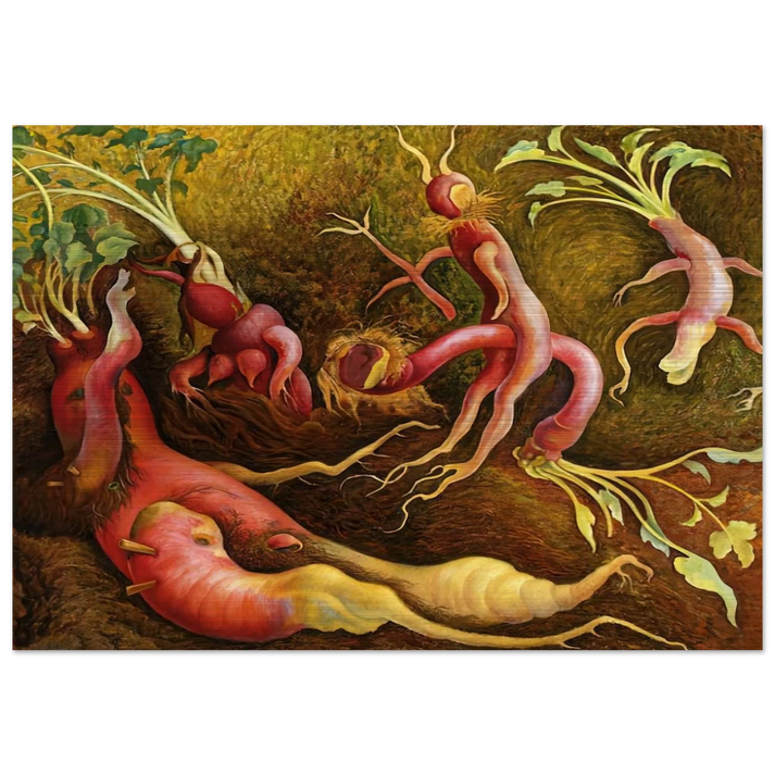 THE TENPTATIONS OF SAINT ANTONY 1947 - Diego Rivera Brushed Aluminum Print - 70x100 cm / 28x40 inches | Diego Rivera Aluminum Print | Diego Rivera Prints