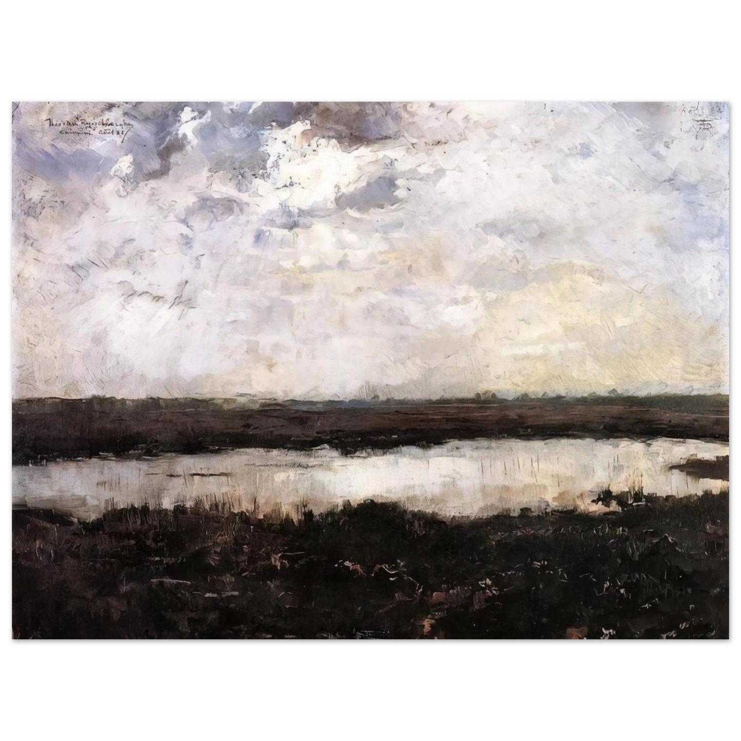 Theo van Rysselberghe - A POND IN CAMPINE 1884 Fine Art Poster - Default Title