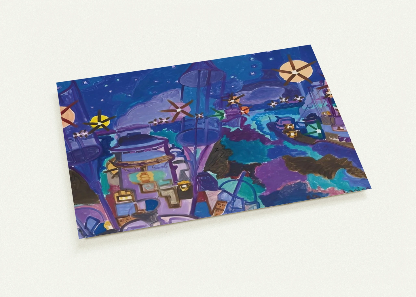 Manœuvres de nuit - 1958 By Charles Lapicque Pack of 10 Post Cards | Charles Lapicque Post Cards | A6 (10.5 x 14.8 cm) - 4.1 x 5.8 inches