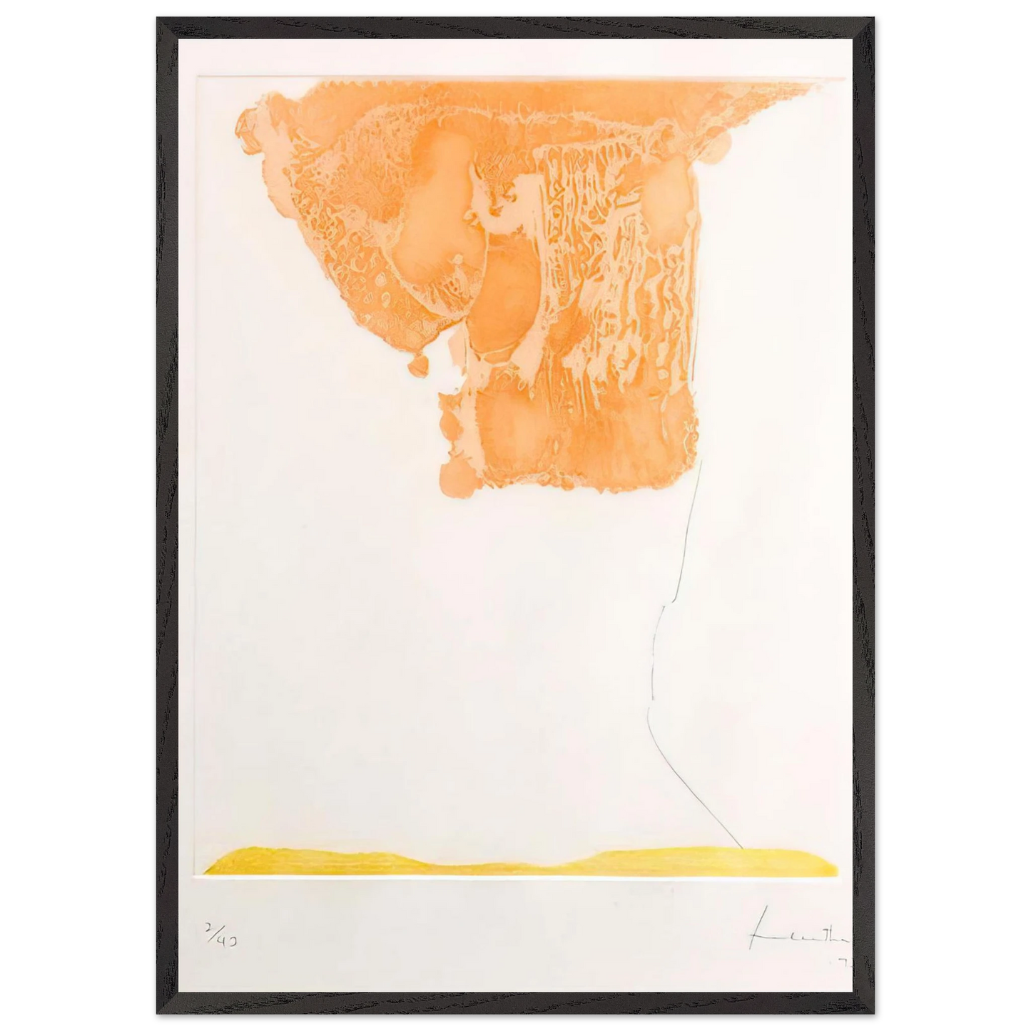 Helen Frankenthaler - Pranzo Italiano - 1973 Wall art - 30x40 cm / 12x16 inches - Premium Wooden Framed Poster With Fine Art Paper - Black frame
