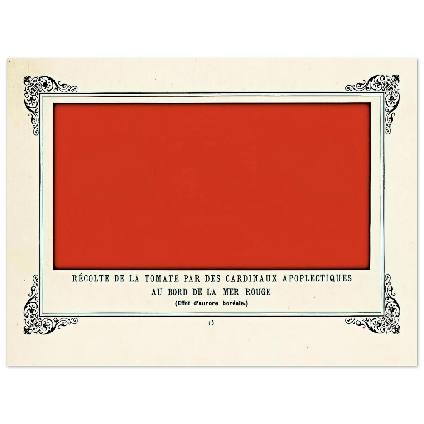 Alphonse Allais - Apoplectic Cardinals Harvesting Tomatoes on the Shore of the Red Sea Study of the Aurora Borealis Fine Art Poster - Default Title