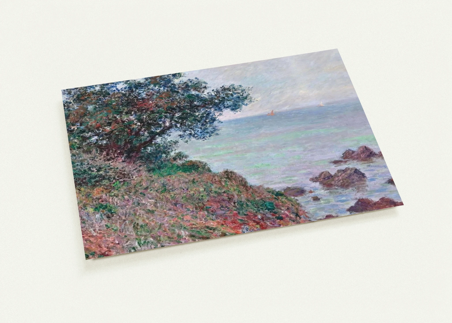Mediteranian Coast, Grey Day By claude monet Pack of 10 Post Cards | claude monet Post Cards | A6 (10.5 x 14.8 cm) - 4.1 x 5.8 inches