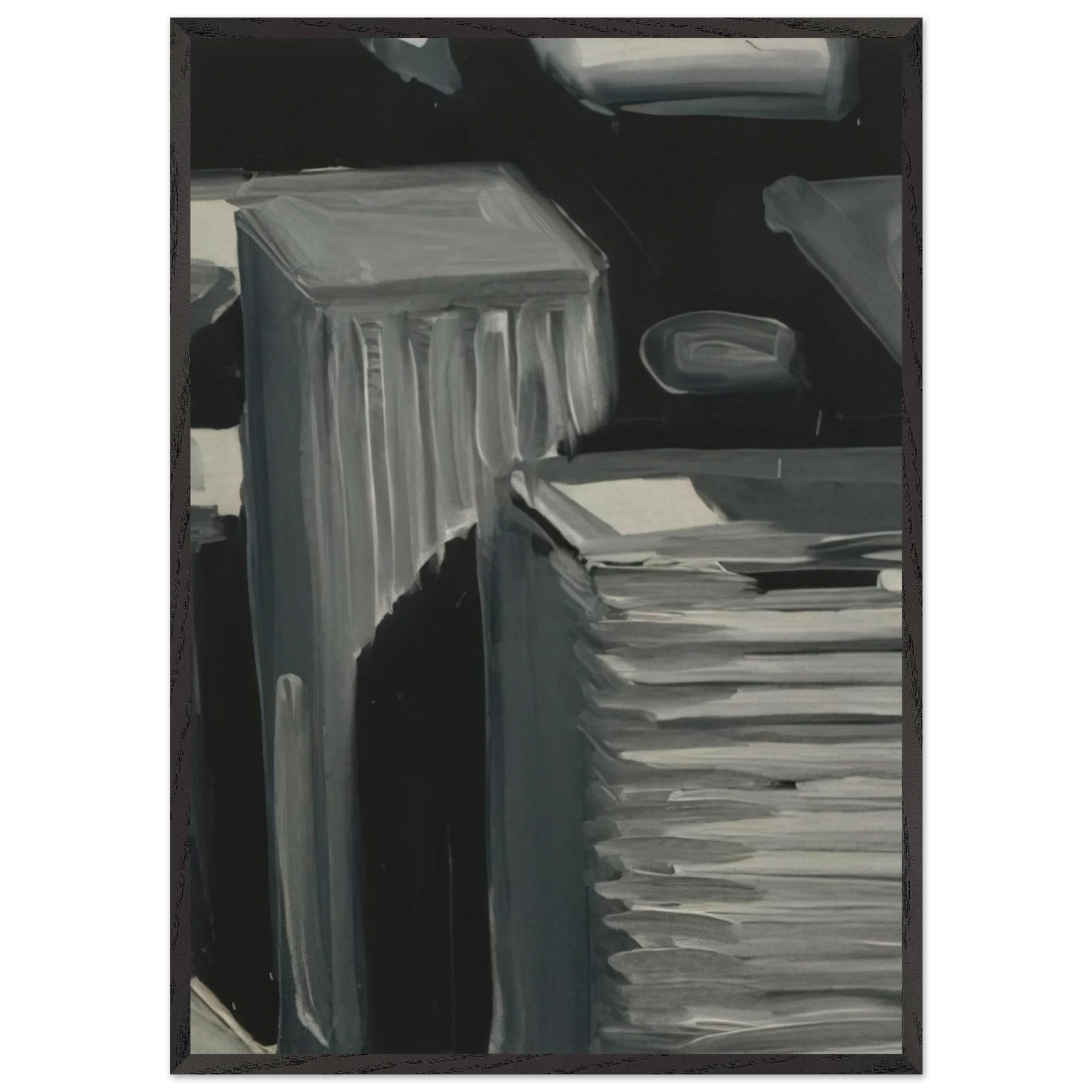 TOWNSCAPE 1968 5 - Gerhard Richter Framed Art Print – Black Wooden Frame - Default Title - -Framed Art Print