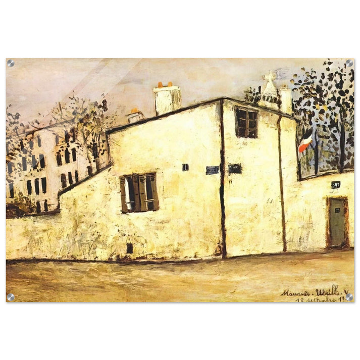 HECTOR BERLIOZ S HOUSE - Maurice Utrillo Acrylic Print - 70x100 cm / 28x40″ inches