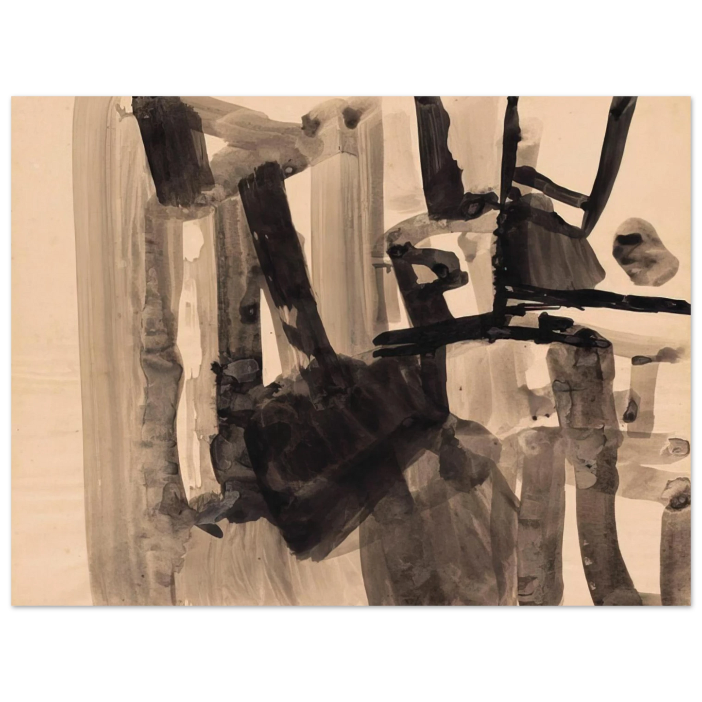 Nasreen Mohamedi - Untitled - Abstract Expressionism Fine Art Poster - Default Title