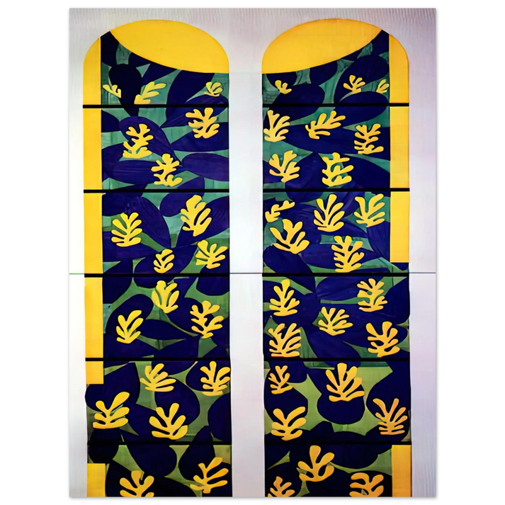 Henri Matisse - TREE OF LIFE STAINED GLASS BEHIND THE ALTAR IN THE CHAPEL OF THE ROSARY AT VENCE 1951 75x100 cm / 30x40inches Fine Art Poster