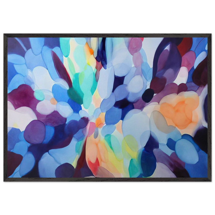 Through Sleep to Orange - Alice Baber 70x100 cm / 28x40 inches Framed Art Print – Black Wooden Frame