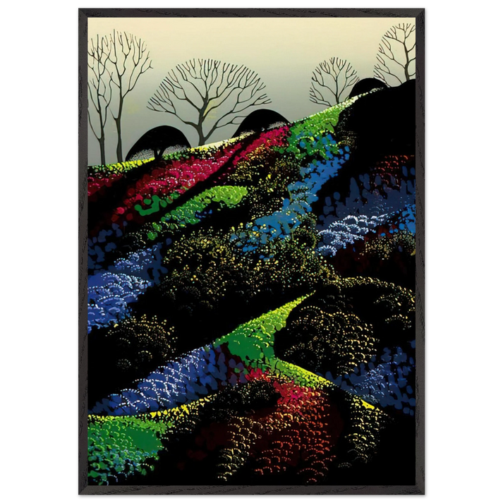 Little Jewels - Eyvind Earle 70x100 cm / 28x40 inches Framed Art Print – Black Wooden Frame