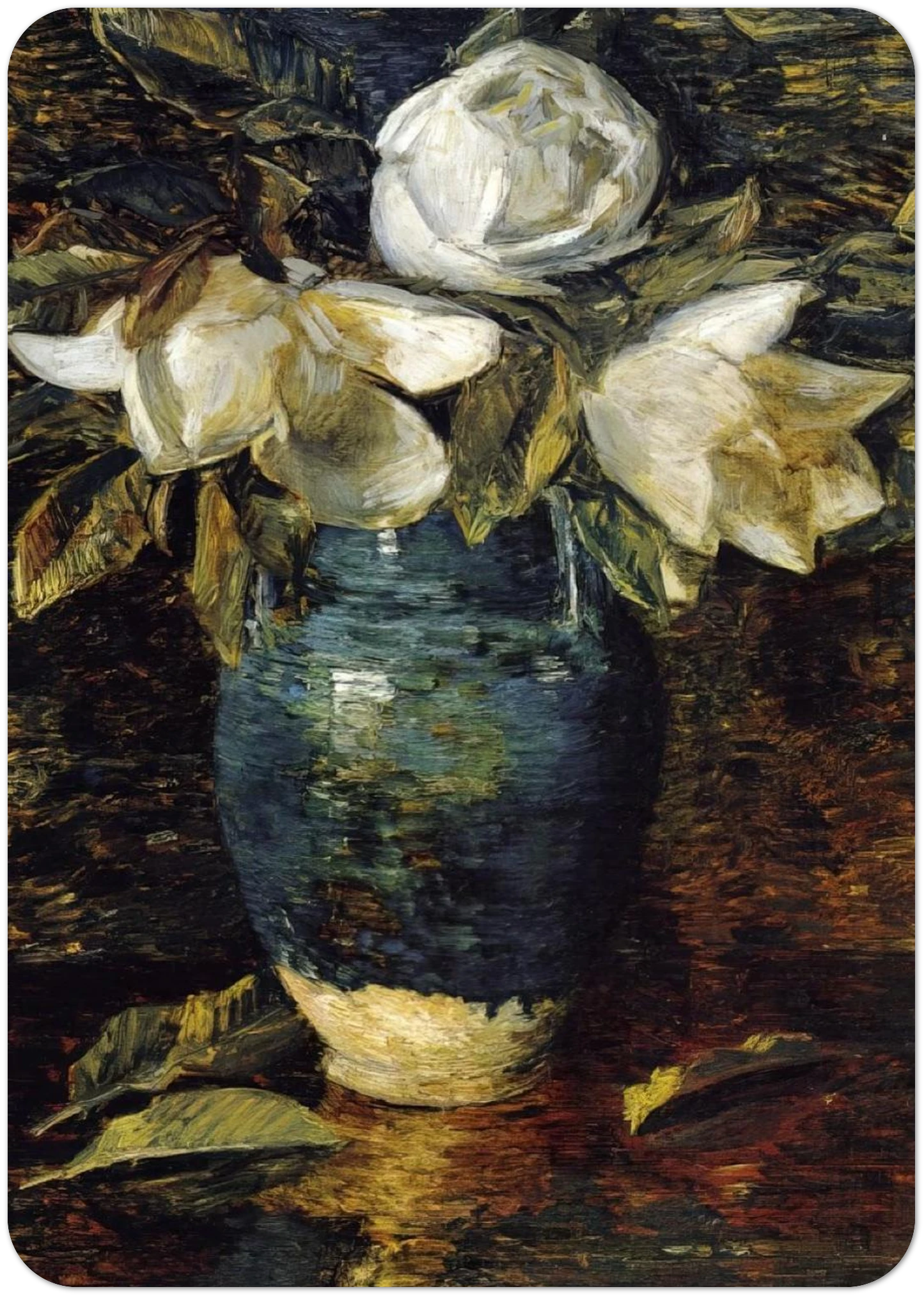 Giant Magnolias By Childe Hassam Pack of 10 Post Cards | Childe Hassam Post Cards | A6 (10.5 x 14.8 cm) - 4.1 x 5.8 inches