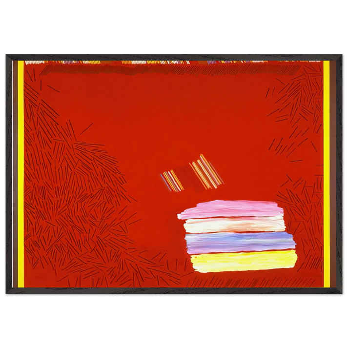 Saint Augustine - 1968 - Ronnie Landfield 70x100 cm / 28x40 inches Framed Art Print – Black Wooden Frame