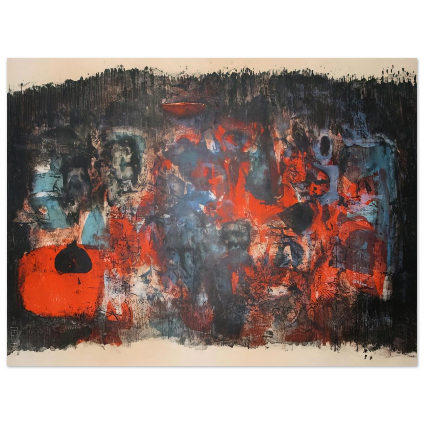 Zao Wou-Ki - UNTITLED 1956 Fine Art Poster - Default Title