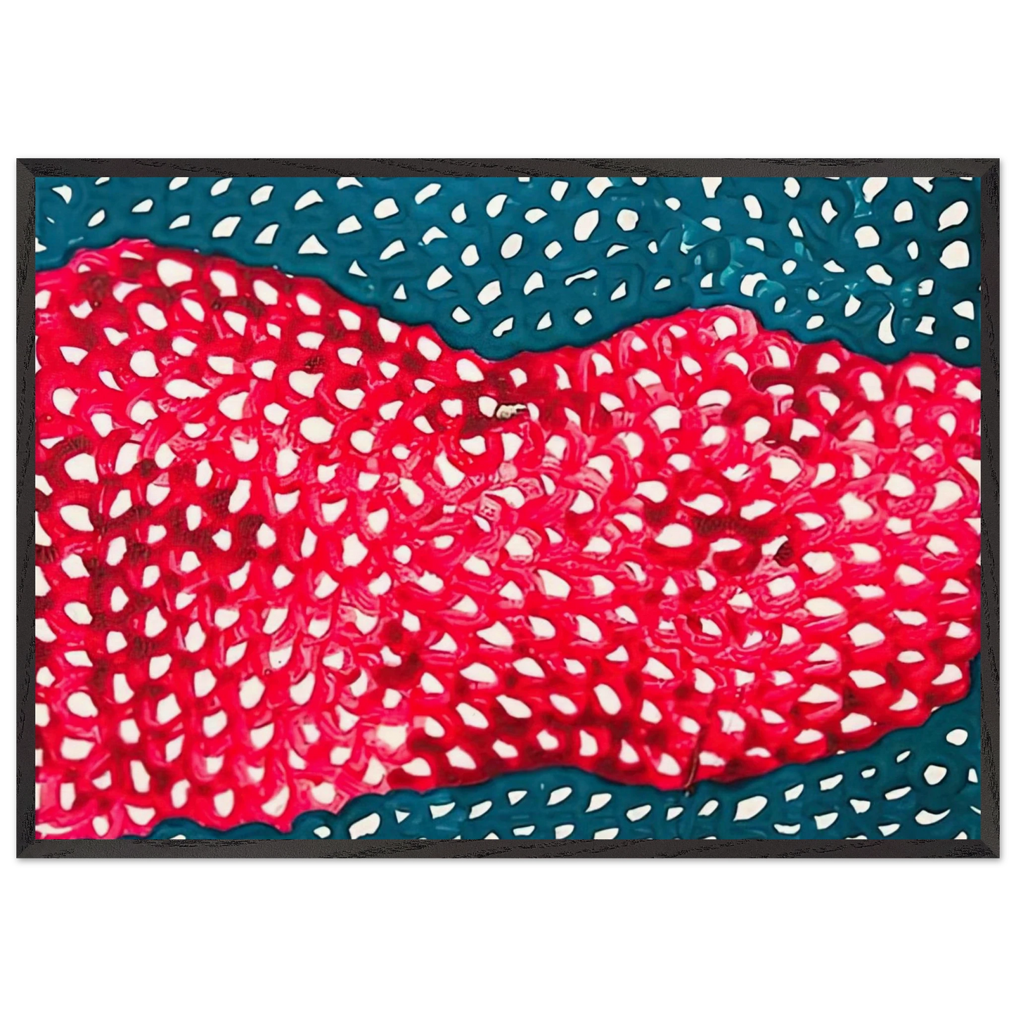 WAVES 1953 - Yayoi Kusama Framed Art Print – Black Wooden Frame - Default Title - -Framed Art Print