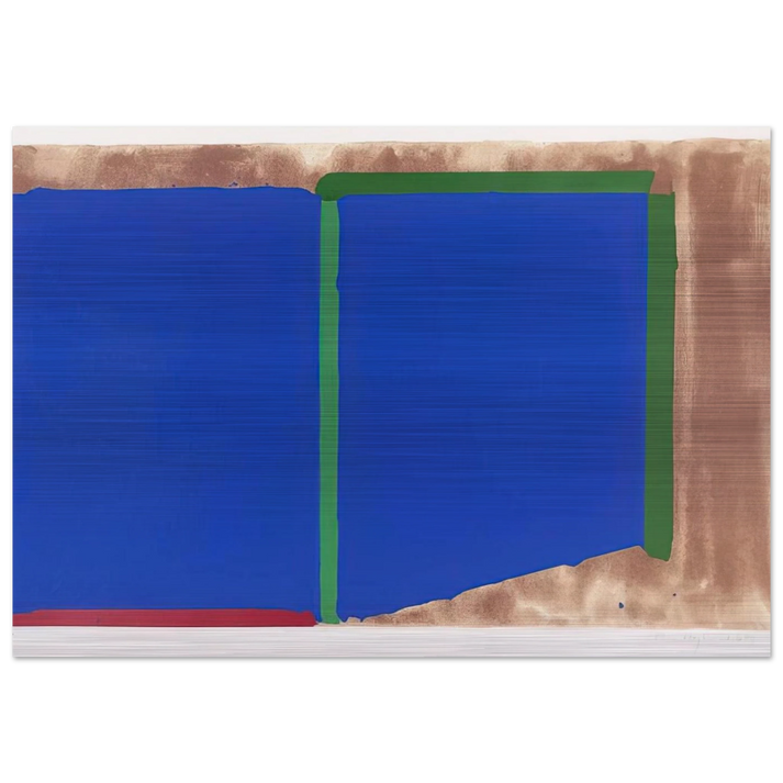 Blues, Greens - 1969 - John Hoyland Brushed Aluminum Print - 70x100 cm / 28x40 inches | John Hoyland Aluminum Print | John Hoyland Prints