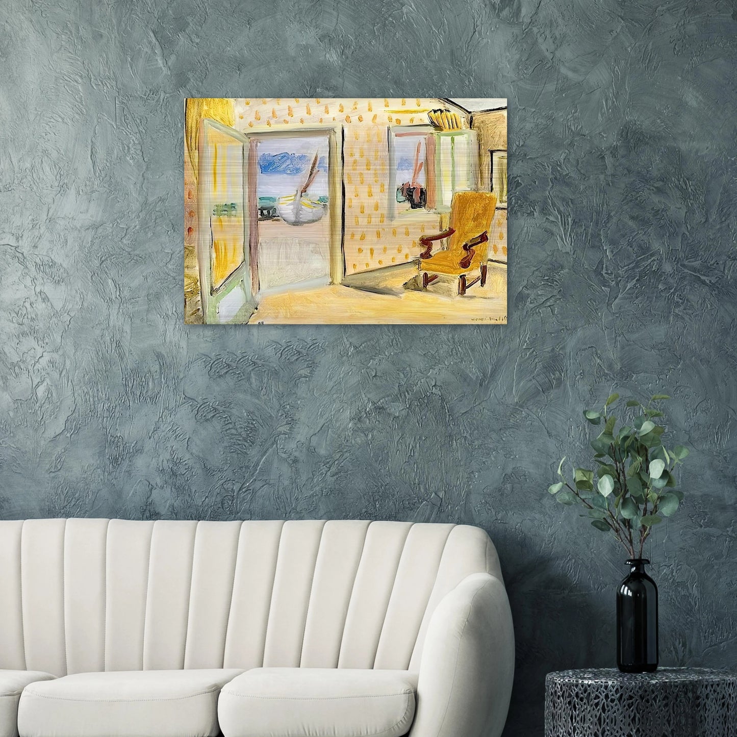 INTERIOR OPEN DOOR 1920 - Henri Matisse Brushed Aluminum Print - 70x100 cm / 28x40 inches | Henri Matisse Aluminum Print | Henri Matisse Prints