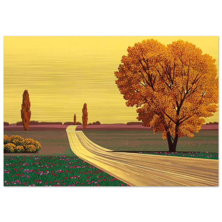 Autumn - Hiroshi Nagai Brushed Aluminum Print - 70x100 cm / 28x40 inches | Hiroshi Nagai Aluminum Print | Hiroshi Nagai Prints