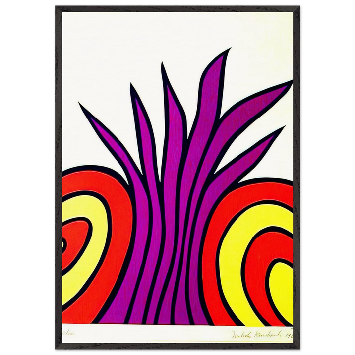 James Bond Meets Pussy Galore - 1965 - Nicholas Krushenick 70x100 cm / 28x40 inches Framed Art Print – Black Wooden Frame