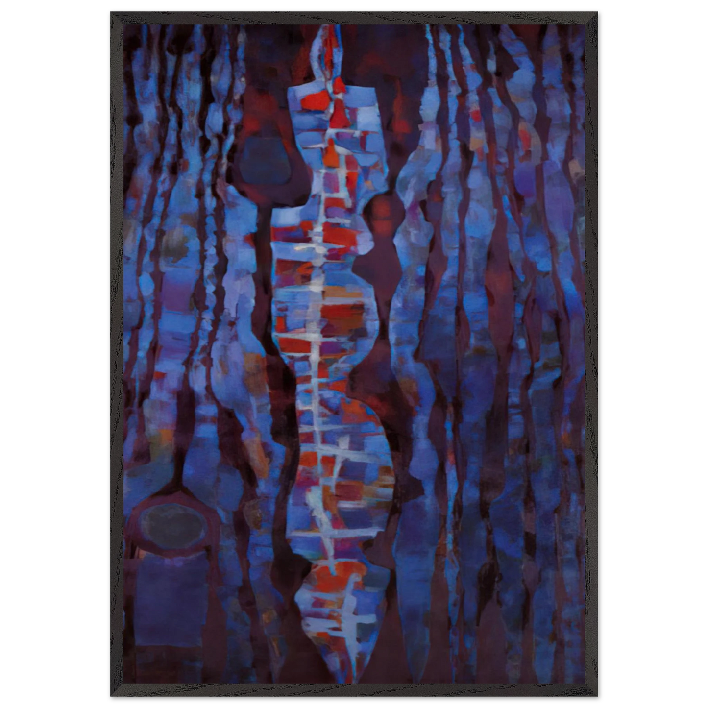 Loffrande de la Terre ou Hommage a Teilhard de Chardin - 1962 - Alfred Manessier 70x100 cm / 28x40 inches Framed Art Print – Black Wooden Frame