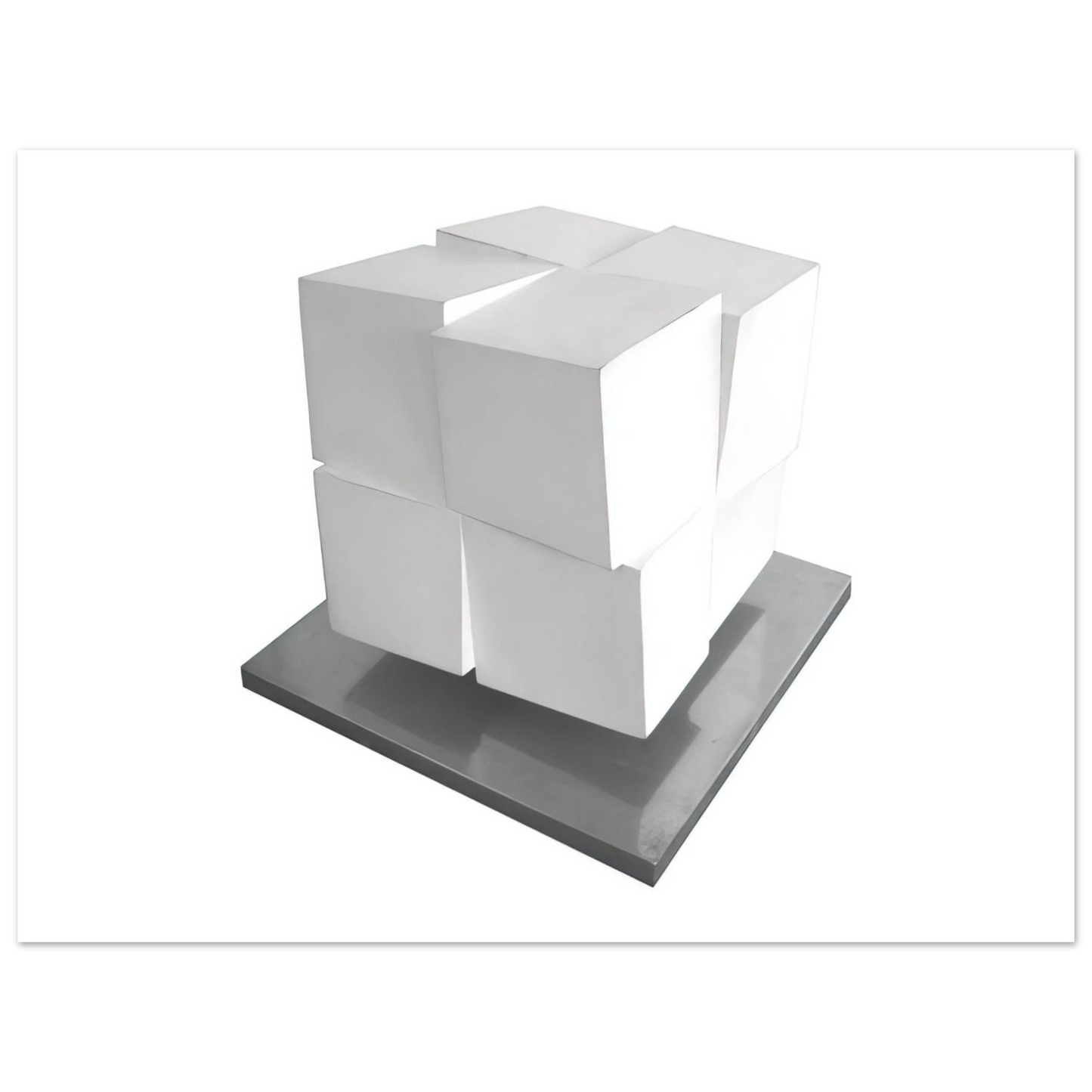 Jeremy Moon - Split Cube - 1962 Fine Art Poster - Default Title