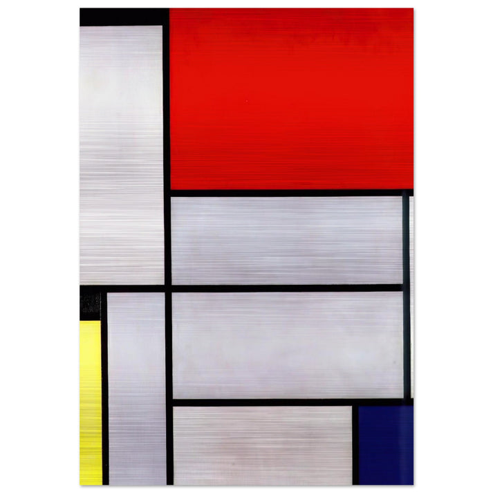 Tableau I - Piet Mondrian Brushed Aluminum Print - 70x100 cm / 28x40 inches | Piet Mondrian Aluminum Print | Piet Mondrian Prints
