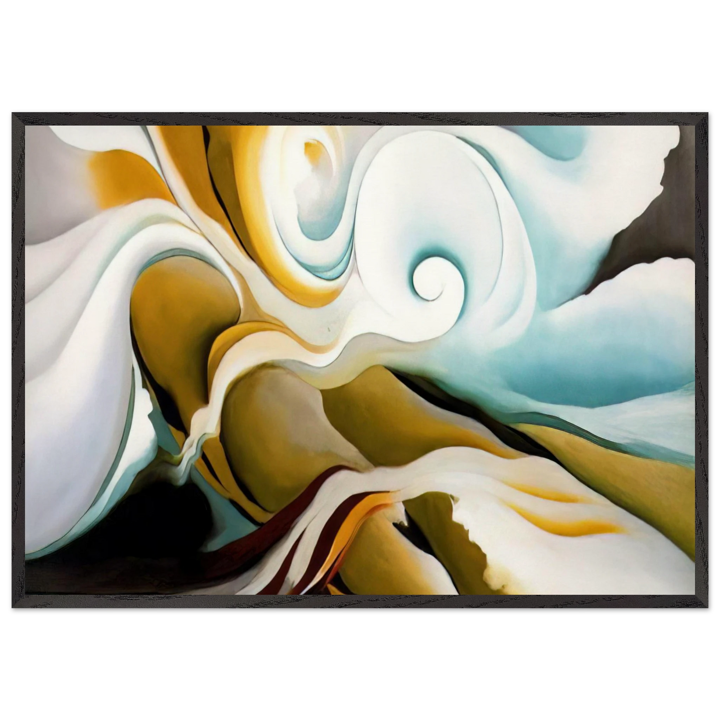 Nature Forms Gasp - Georgia OKeeffe 70x100 cm / 28x40 inches Framed Art Print – Black Wooden Frame