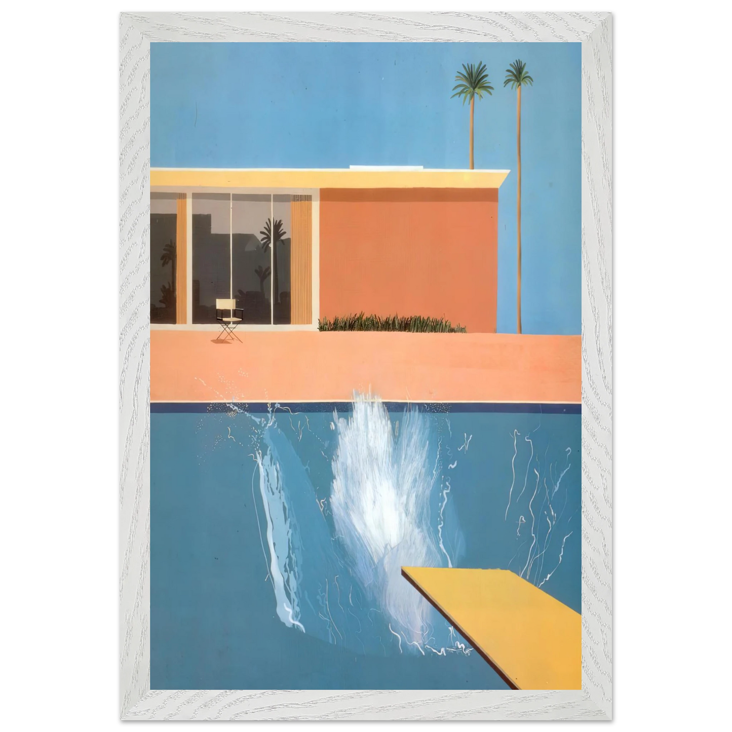 David Hockney - David Hockney Wall art - 45x60 cm / 18x24 Inches - Premium Wooden Framed Poster With Fine Art Paper - Wood frame