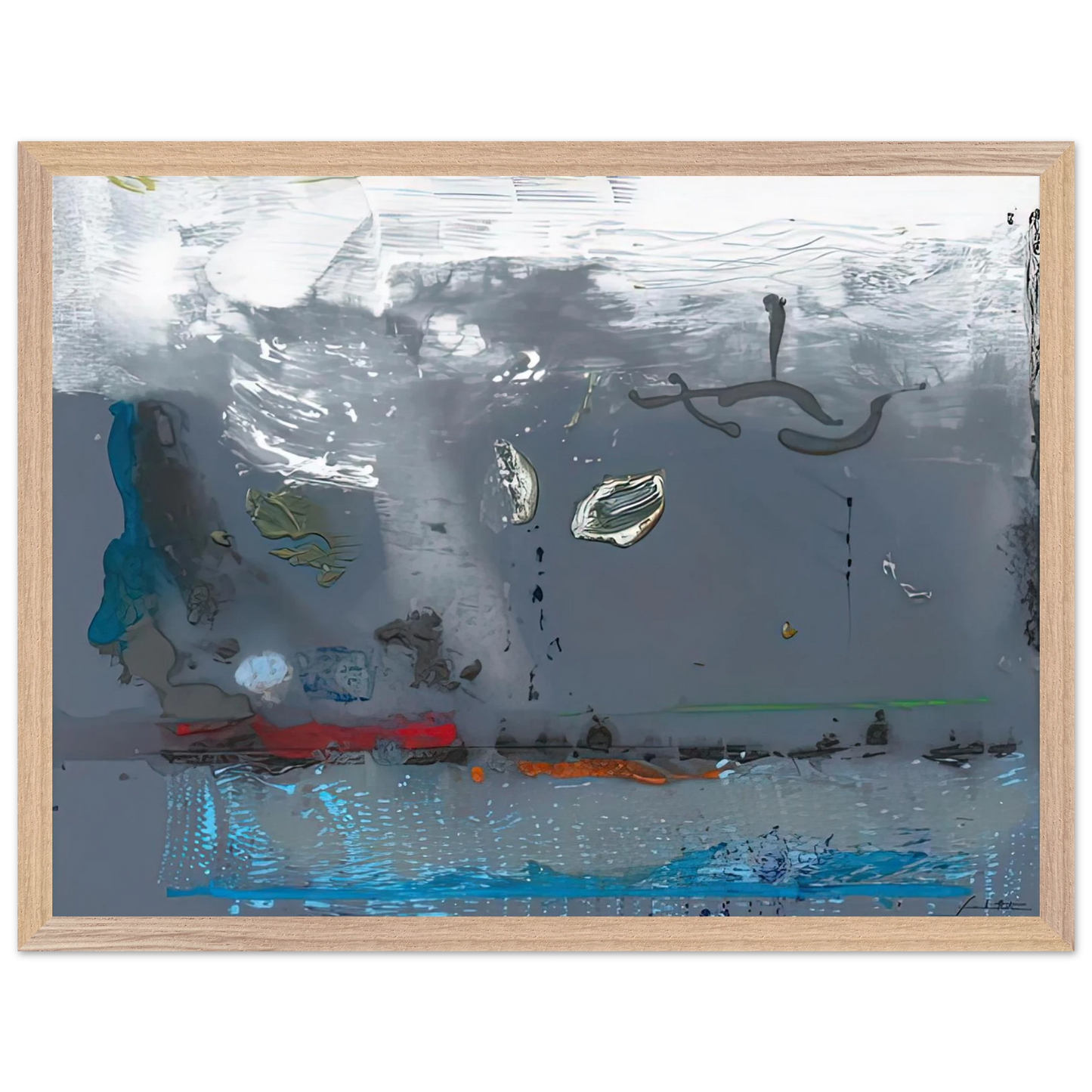 Helen Frankenthaler - Vespers, 1992- Wall Art - 60x80 cm / 24x32 inches - Premium Wooden Framed Poster With Fine Art Paper - Wood frame