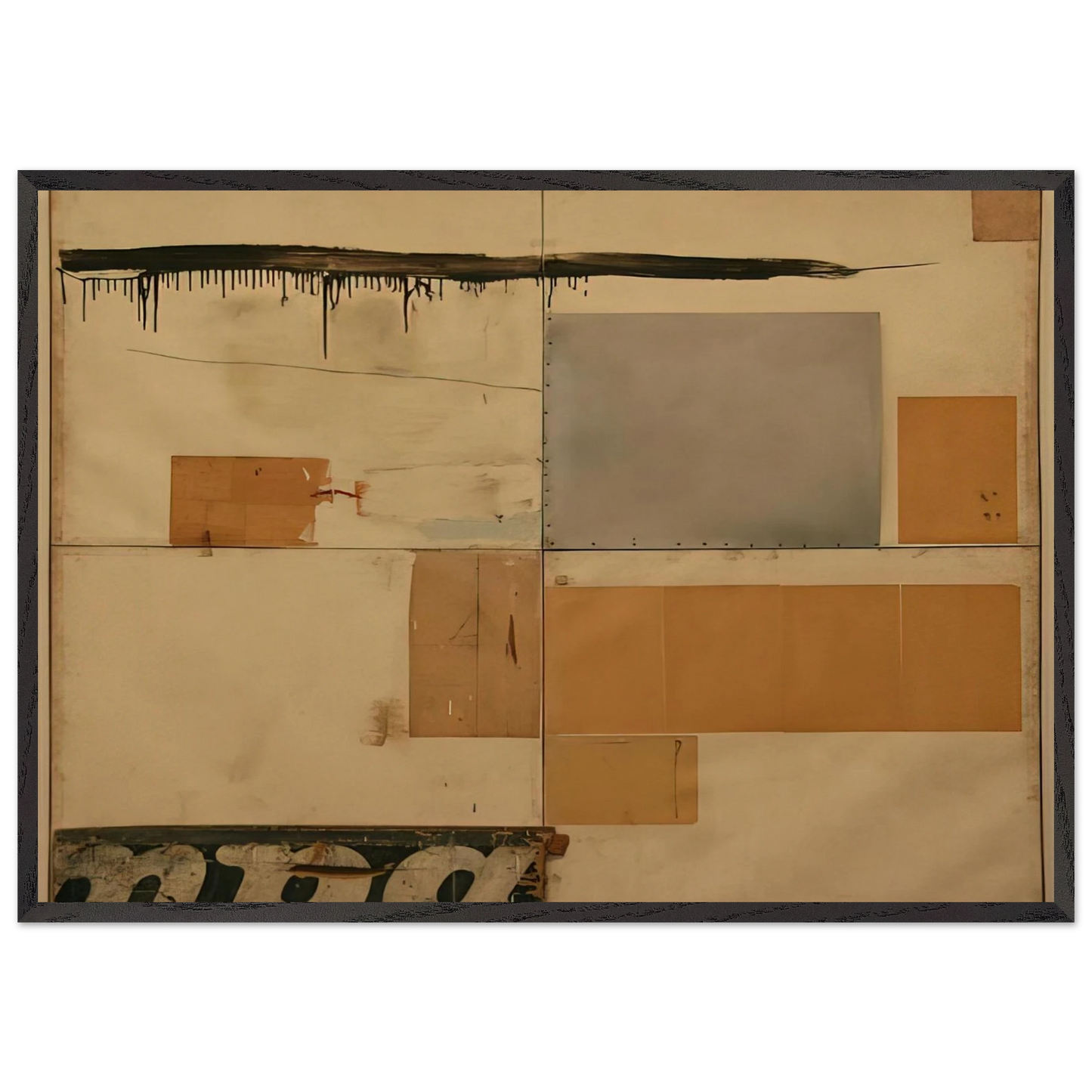 K 24976 S - Robert Rauschenberg 70x100 cm / 28x40 inches Framed Art Print – Black Wooden Frame