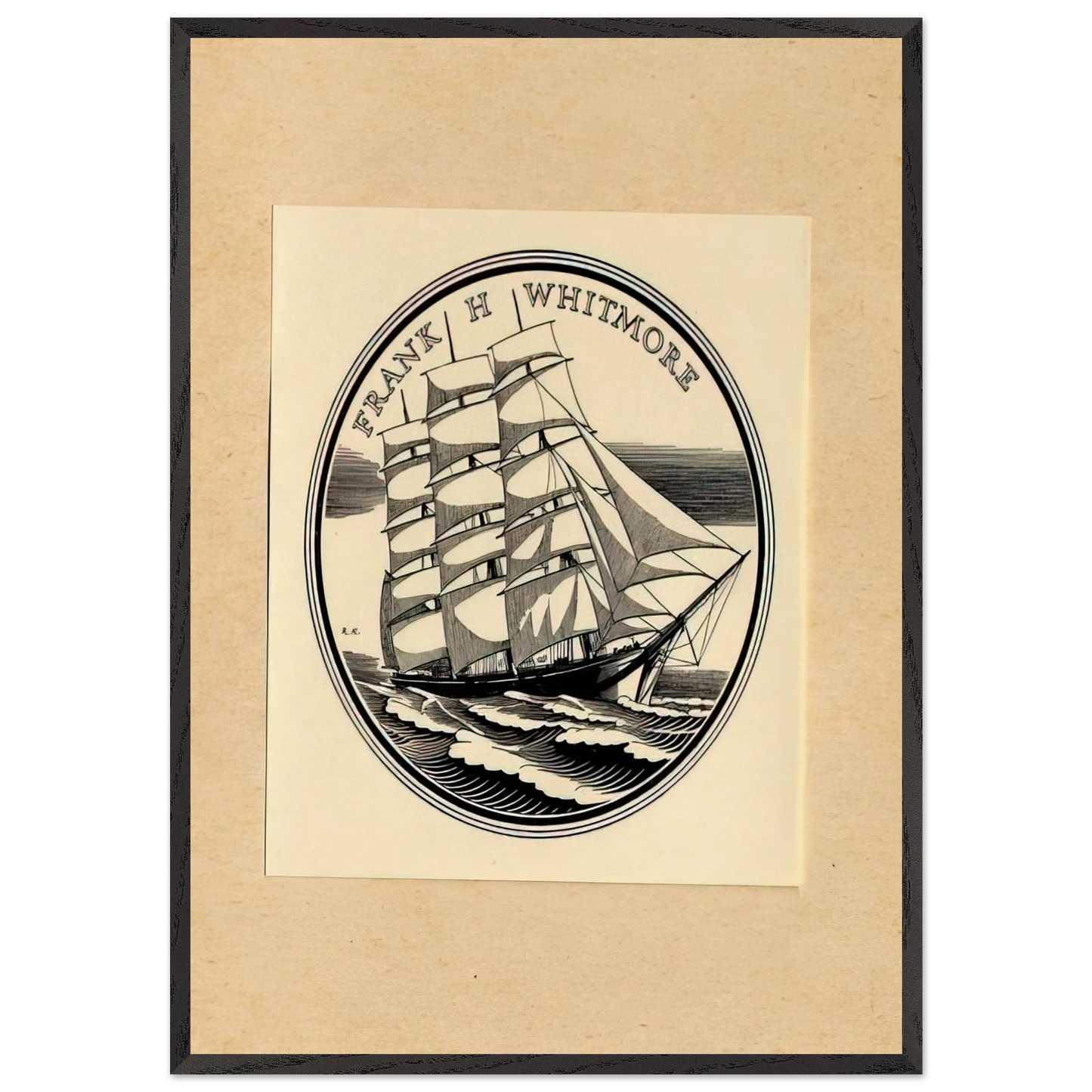 Illustration to Frank H Whitmore - Rockwell Kent Framed Art Print – Black Wooden Frame - Default Title - -Framed Art Print