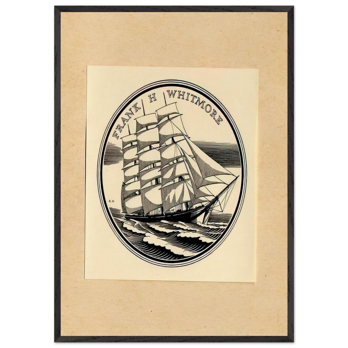 Illustration to Frank H Whitmore - Rockwell Kent 70x100 cm / 28x40 inches Framed Art Print – Black Wooden Frame