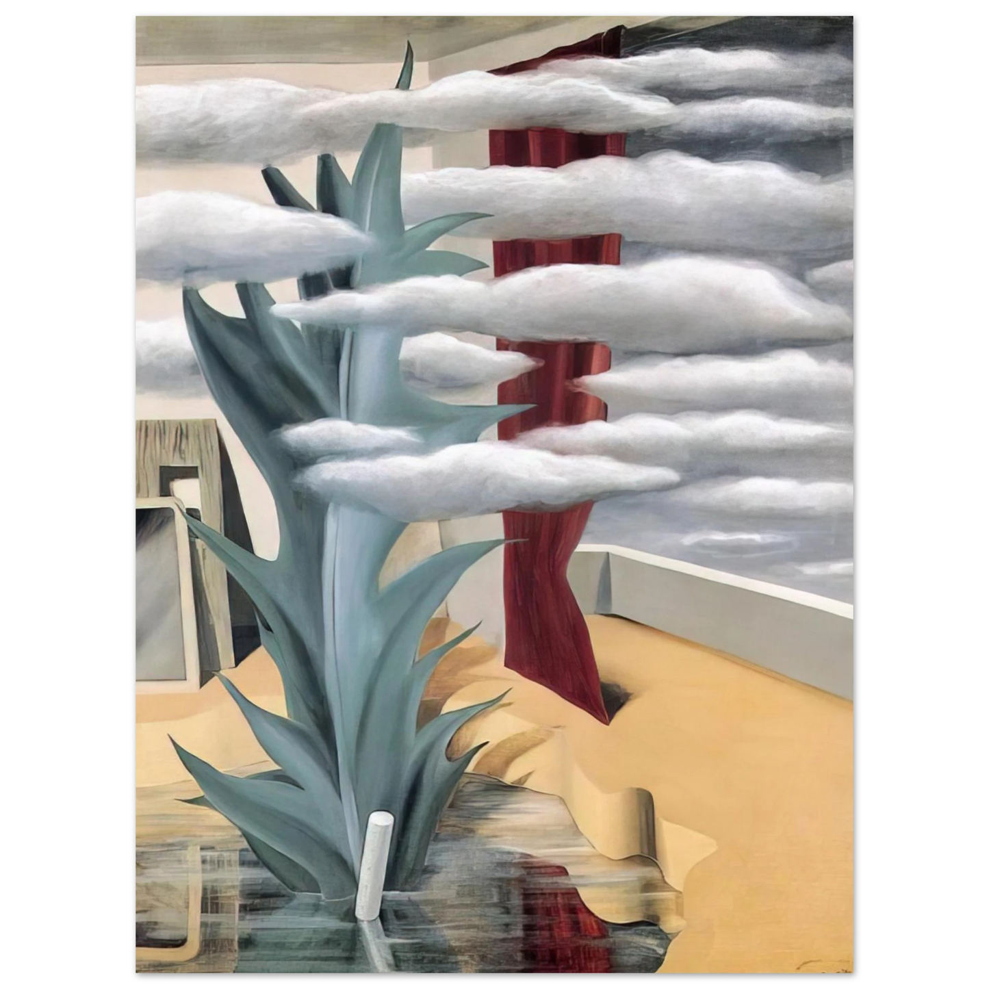 Rene Magritte - AFTER THE WATER THE CLOUDS 1926 Fine Art Poster - Default Title
