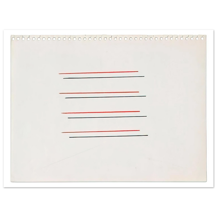 Fred Sandback - Untitled - 1971 75x100 cm / 30x40inches Fine Art Poster