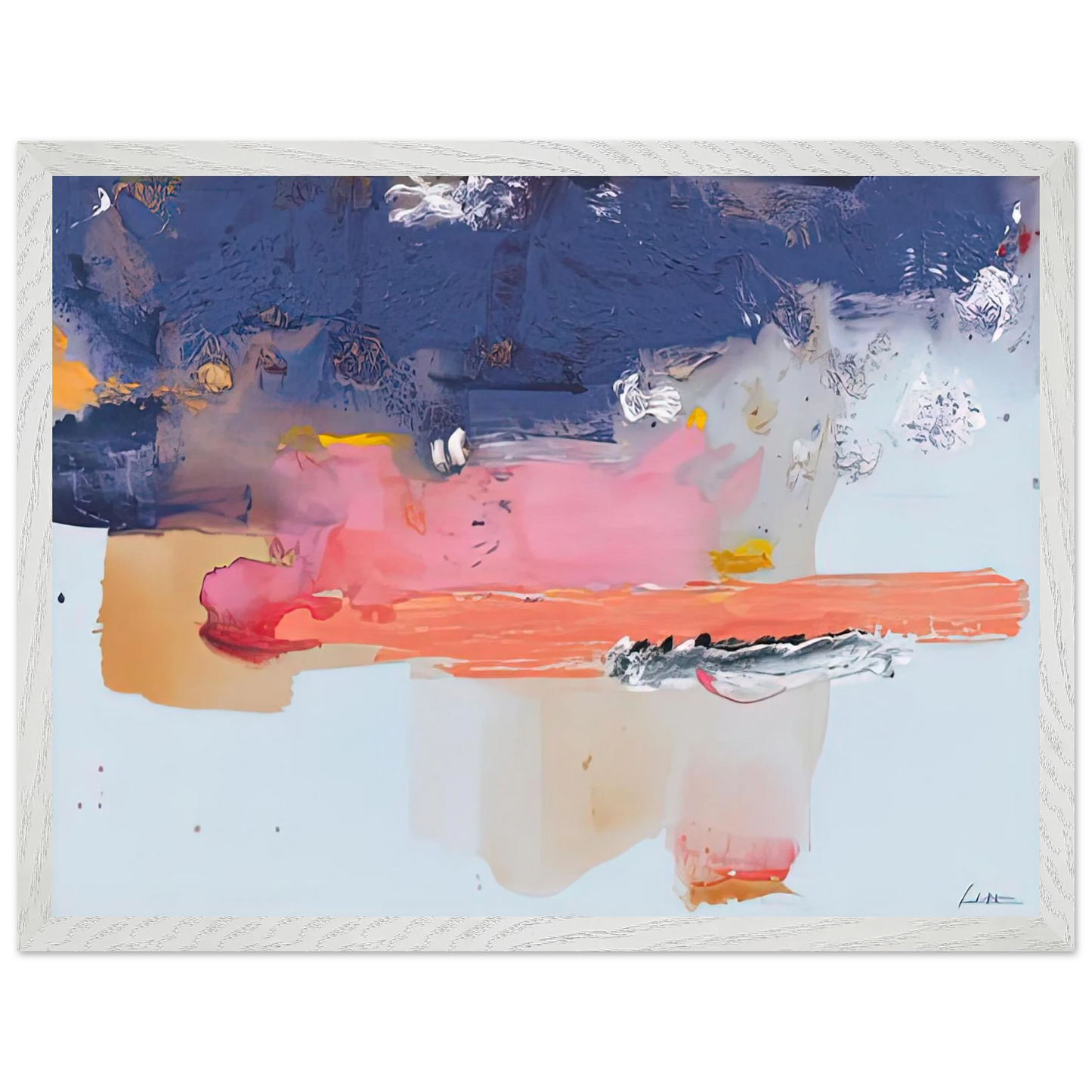 Helen Frankenthaler - Western Roadmap, 1991- Wall Art - 21x29.7 cm / 8x12" - Premium Wooden Framed Poster With Fine Art Paper - Black frame