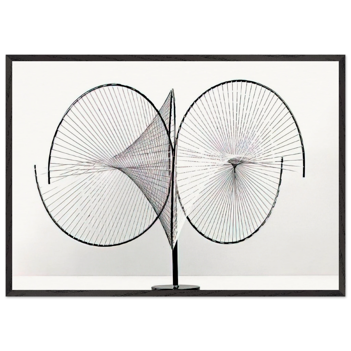 Hyperbolic surfaces - 1959 - Tomas Maldonado Framed Art Print – Black Wooden Frame - Default Title - -Framed Art Print