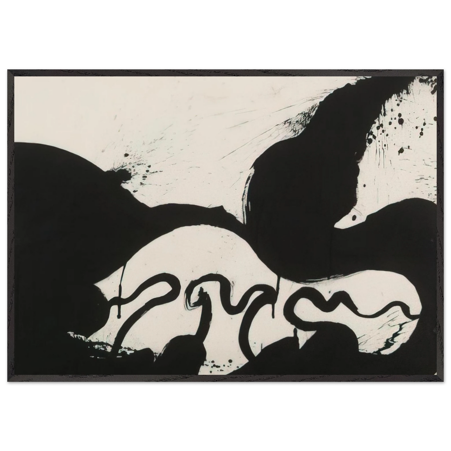 Helen Frankenthaler - Untitled - 1973 Wall art - 60x80 cm / 24x32 inches - Premium Wooden Framed Poster With Fine Art Paper - Wood frame