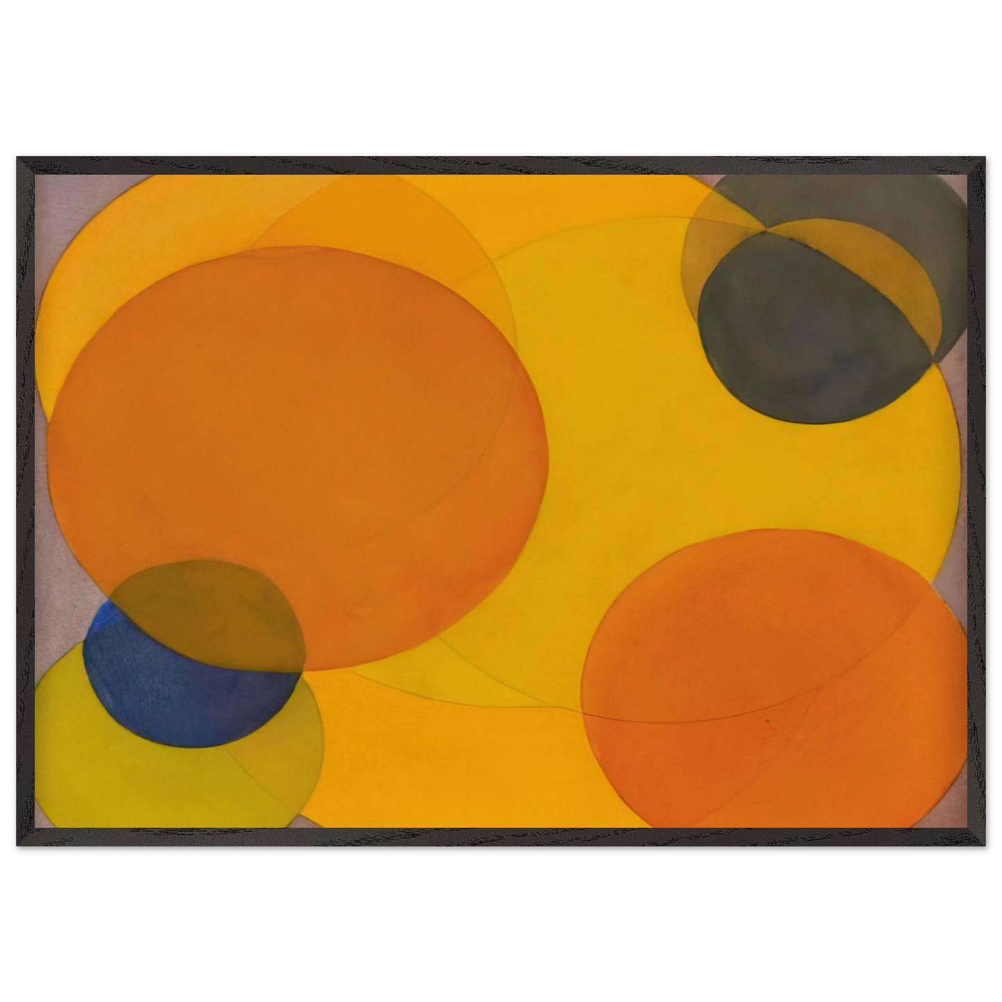 Morre XXII - Al Held Framed Art Print – Black Wooden Frame - Default Title - -Framed Art Print