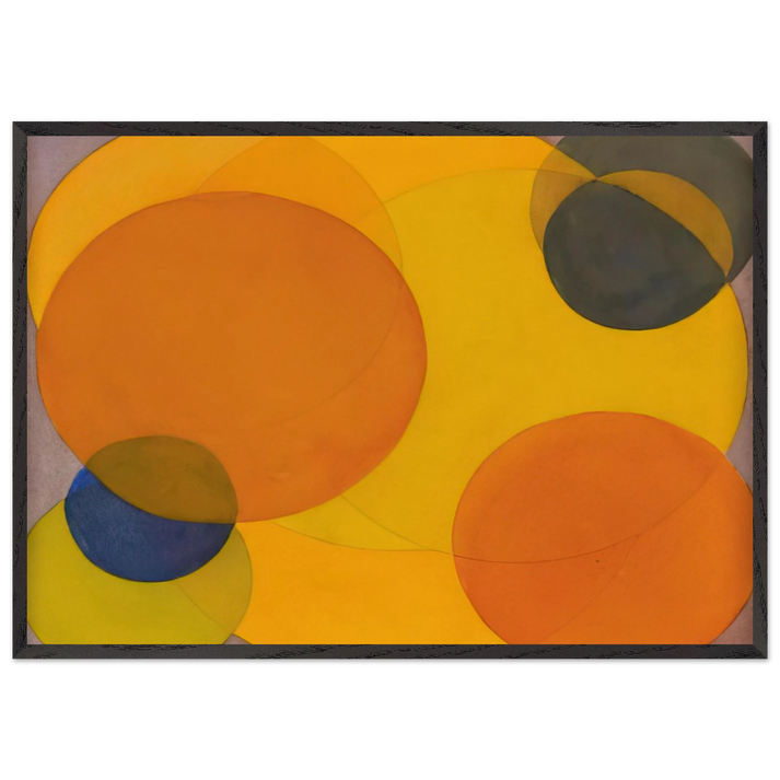 Morre XXII - Al Held 70x100 cm / 28x40 inches Framed Art Print – Black Wooden Frame