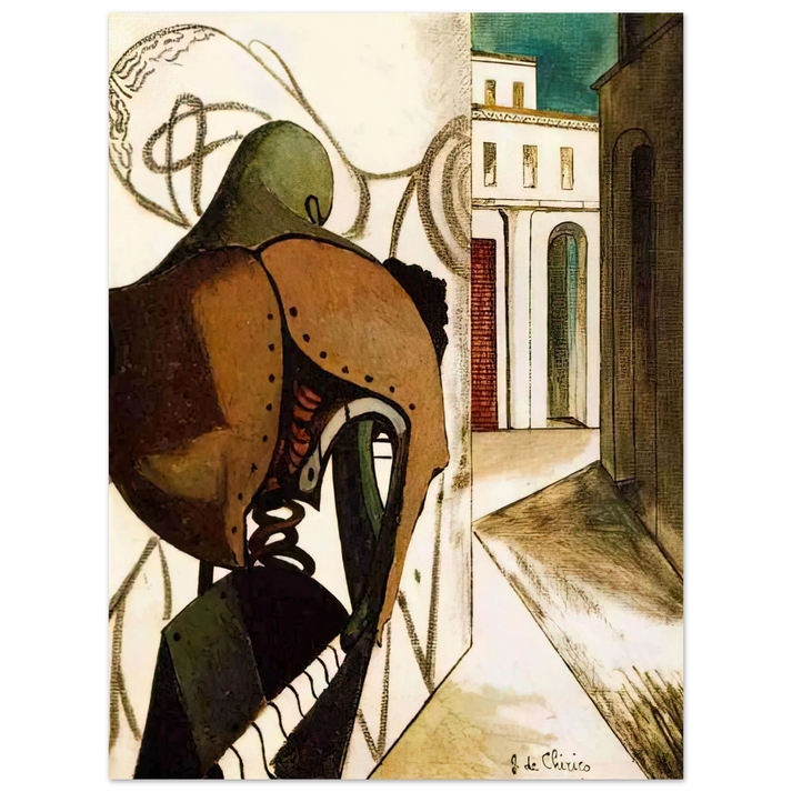 Giorgio de Chirico - THE VEXATIONS OF THE THINKER 1915 75x100 cm / 30x40inches Fine Art Poster