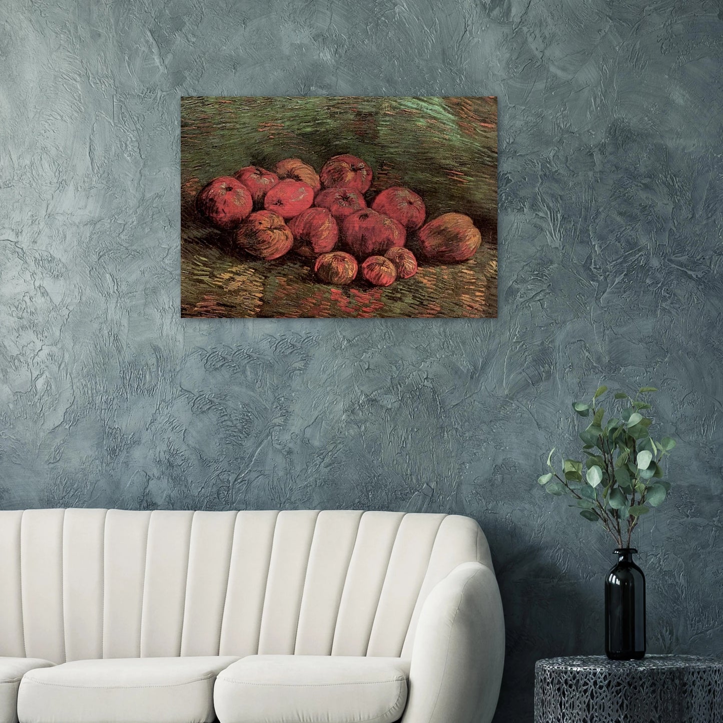 Still Life with Apples - Vincent van Gogh Brushed Aluminum Print - 70x100 cm / 28x40 inches | Vincent van Gogh Aluminum Print | Vincent van Gogh Prints