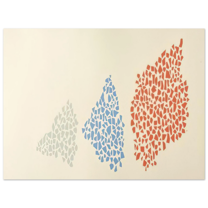 Robert Goodnough - Red, Blue and Grey - Post-Painterly Abstraction 75x100 cm / 30x40inches Fine Art Poster