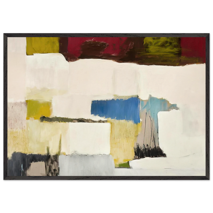 Untitled - 1980 N7 - Giorgio Cavallon 70x100 cm / 28x40 inches Framed Art Print – Black Wooden Frame