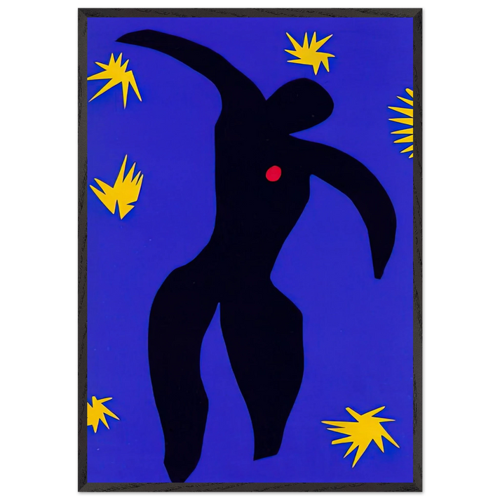 ICARUS 1944 - Henri Matisse 70x100 cm / 28x40 inches Framed Art Print – Black Wooden Frame