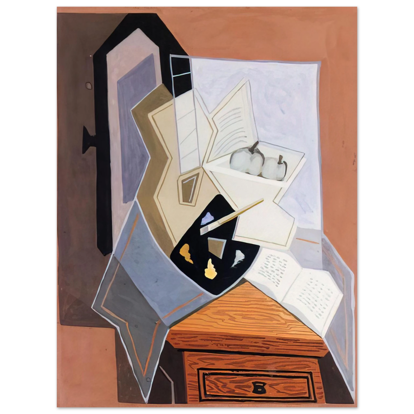 Juan Gris - STILL LIFE AT THE OPEN WINDOWQ 1925 Fine Art Poster - Default Title