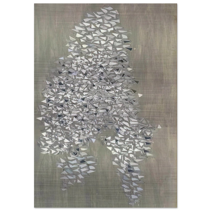 Vertical Gray - 1985 - Robert Goodnough Brushed Aluminum Print - 70x100 cm / 28x40 inches | Robert Goodnough Aluminum Print | Robert Goodnough Prints