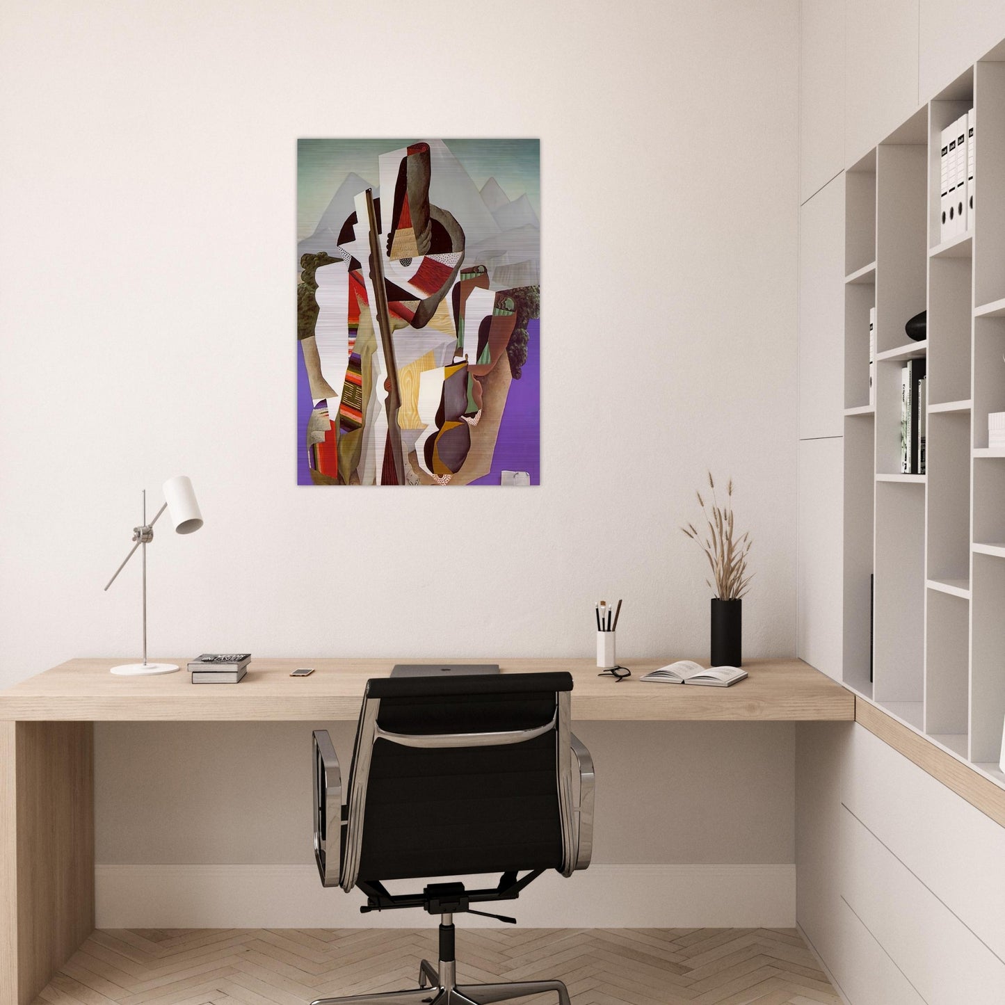 ZAPATISTA LANDSCAPE THE GUERRILLA 1915 - Diego Rivera Brushed Aluminum Print - 70x100 cm / 28x40 inches | Diego Rivera Aluminum Print | Diego Rivera Prints