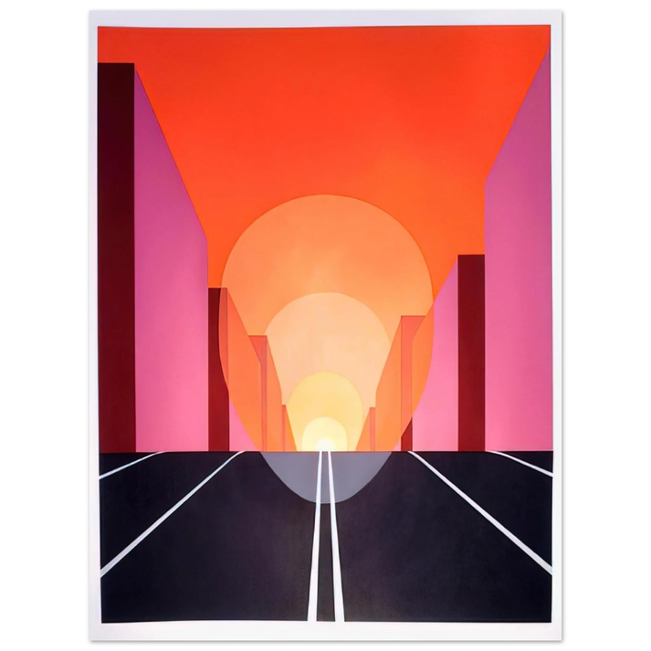 Clarence Holbrook Carter - Highway - 1979 75x100 cm / 30x40inches Fine Art Poster