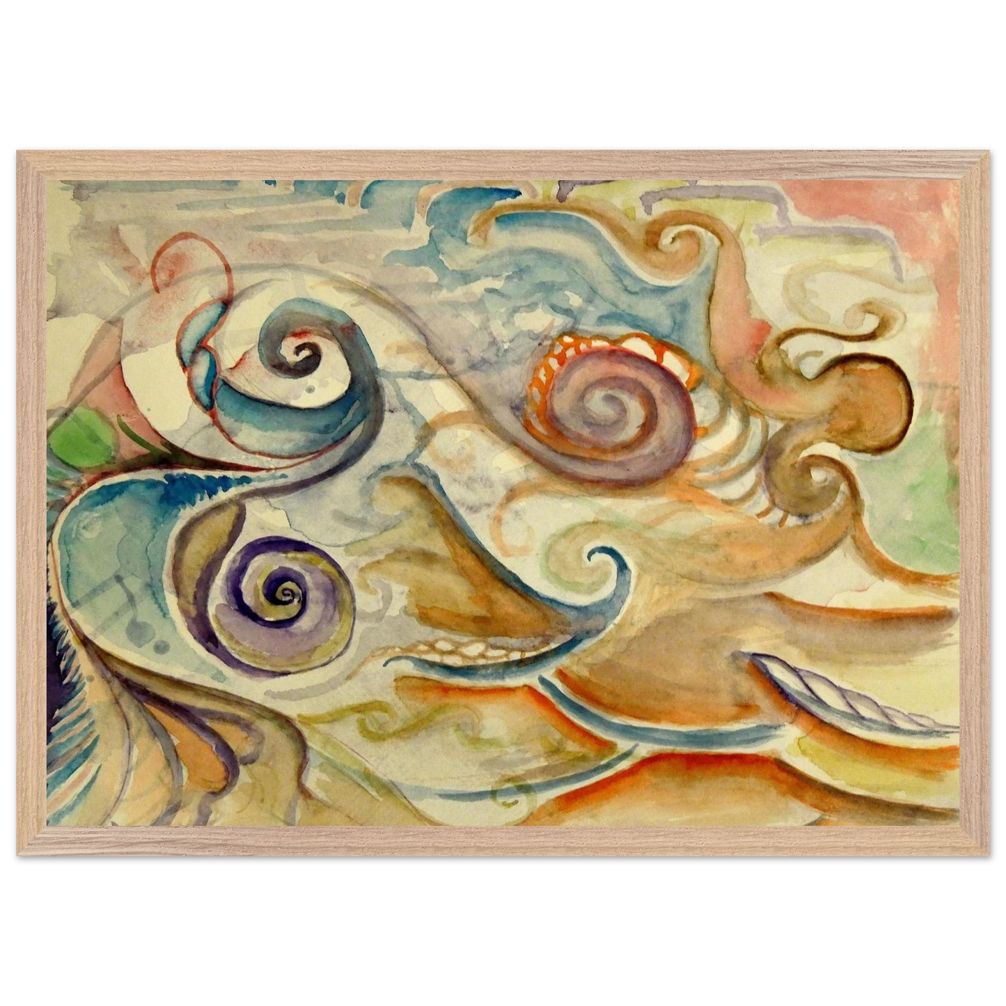 Walter Inglis Anderson - Walter Anderson Wall art - 30x40 cm / 12x16 Inches - Premium Wooden Framed Poster With Fine Art Paper - White frame