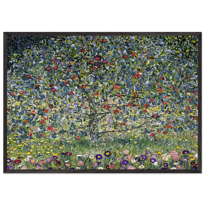 APPLE TREE I - Gustav Klimt 70x100 cm / 28x40 inches Framed Art Print – Black Wooden Frame